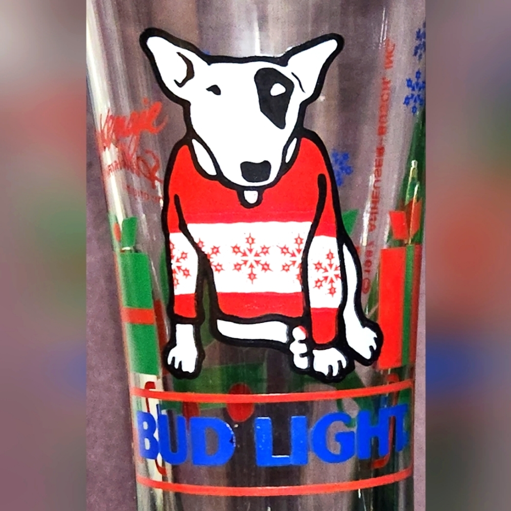 1 spuds McKenzie pilsner BUD LIGHT retro beer glass